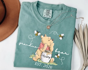 Custom Grandma Bear Shirt, Comfort Colors® Mama Bear T-shirt, Winnie the Pooh Mothers Days Gift, Christmas Tee, Grandma Bear Shirt