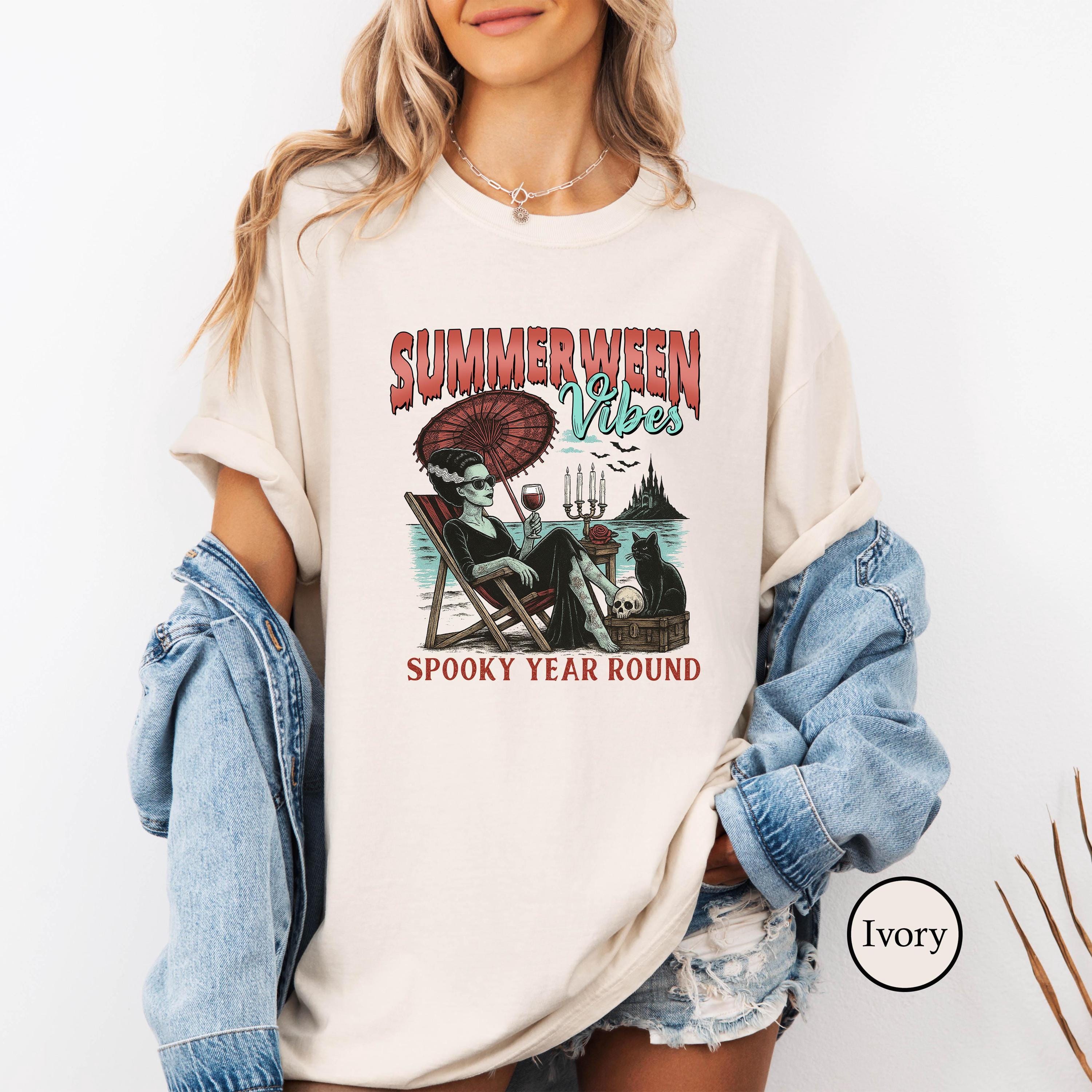 Summerween Comfort Colors Shirt, Horror Night T shirt, Spooky Tee