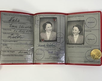 1953 West Germany Identification Card | Good Condition | Original owner casing