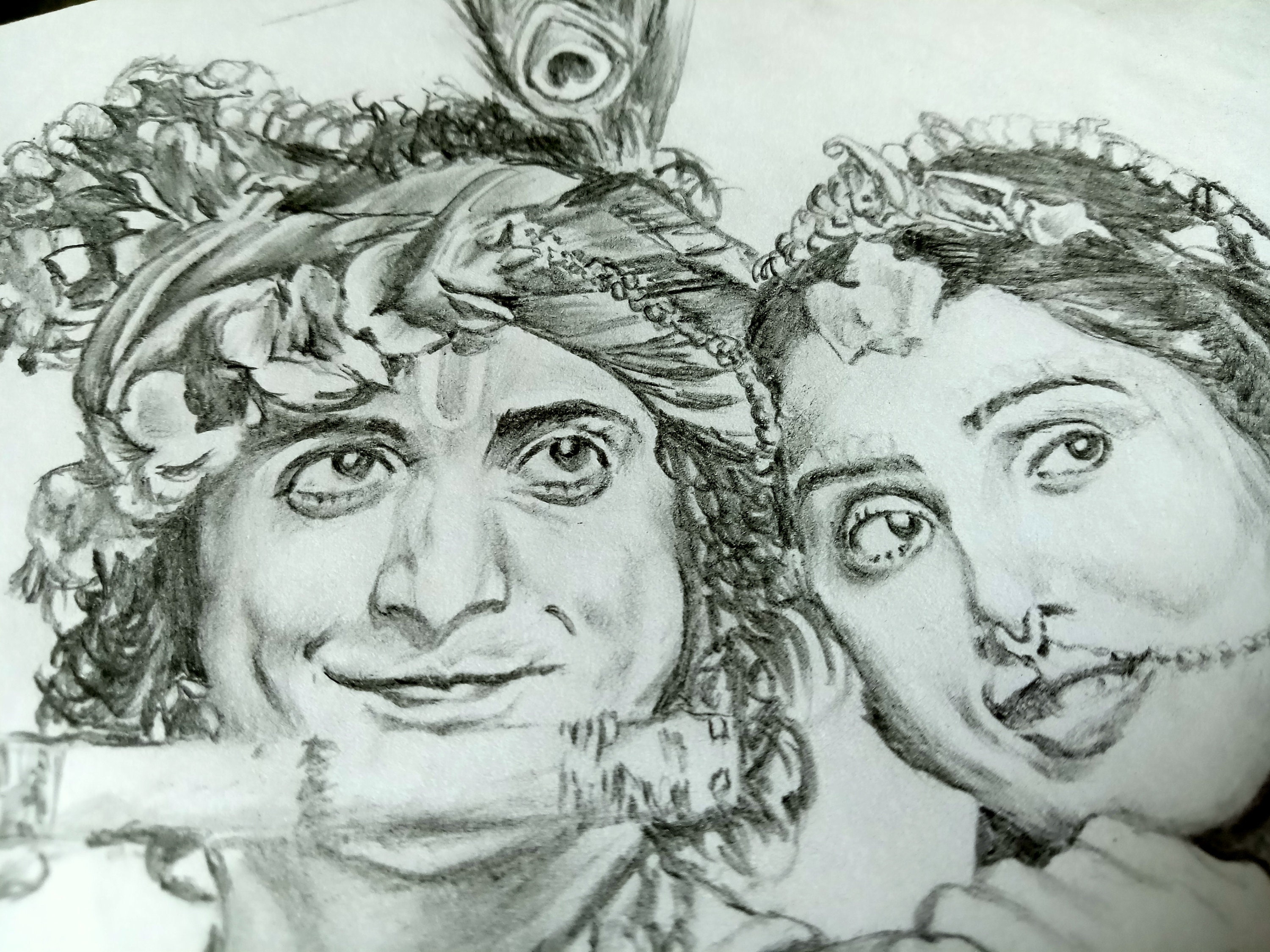 Sumedh Mudgalkar | Radha krishna sketch, Pencil sketch, Lord krishna