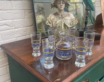 French Vintage 6 Pastis 51 Anisette Drink Glasses - Etsy