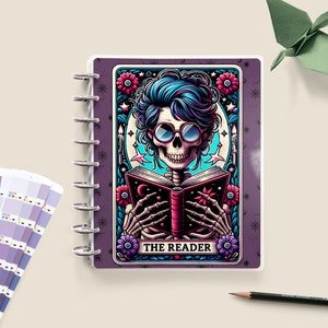 Tarot / El Lector / Divertido / Portada de Planificador Feliz / Portada de Erin Condren / Personalizable / Portada de Planificador Encuadernada en Disco / Planificador Personalizado