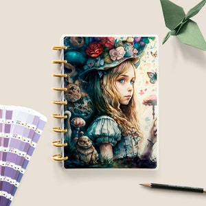 Fantasy / Alice in Wonderland / Happy Planner Cover / Erin Condren Cover / Customizable / Disc Bound Planner Cover / Custom Planner