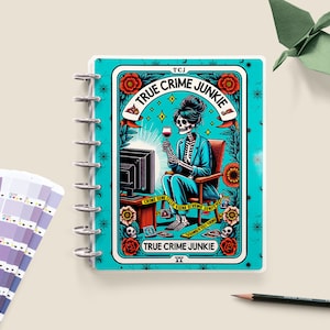 Tarot / The True Crime Junkie / Divertido / Portada de planificador feliz / Portada de Erin Condren / Personalizable / Portada de planificador encuadernada en disco / Planificador personalizado
