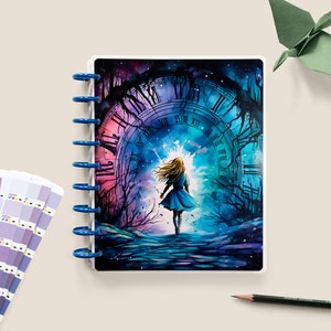 Alice / Alice in Wonderland / White Rabbit / Happy Planner Cover / Erin Condren Cover / Customizable / Disc Bound Cover / Custom Planner