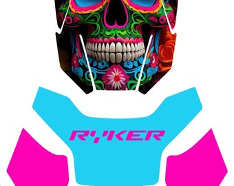 Laminated Ryker Sugar Skull 007 Hood Deck and Frunk Combo