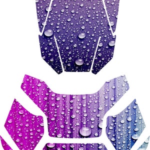 Laminated Canam Ryker Pink Fade Water Drops Frunk with Logo Hood Deck