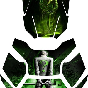 Laminated Canam Ryker The Riddler Frunk with Logo Hood Deck