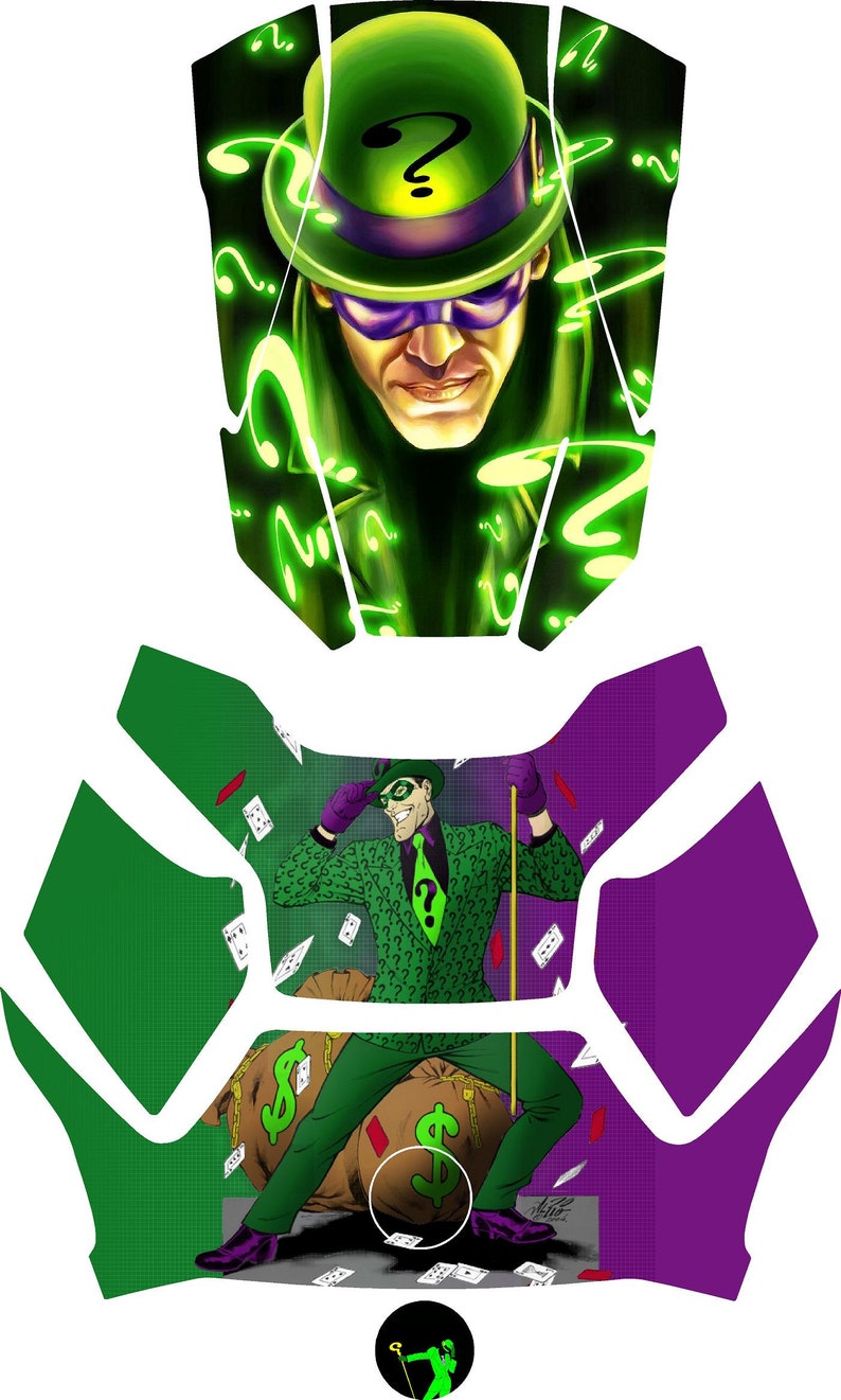 Purple Green Riddler Laminated Canam Ryker the Riddler 003 Frunk With Logo Hood Deck - Etsy