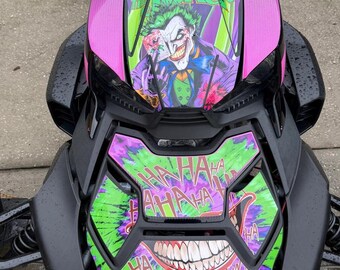 Laminated Canam Ryker The Joker Tye Dye Frunk and Hood Deck Combo