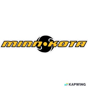 May include: A black and yellow logo with the word "Minn Kota" in yellow letters and a black stylized swirl with a white dot in the center.