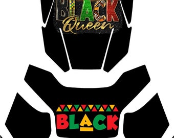 Laminated Canam Ryker Black Queen 002 Combo Black History Melanin Queen
