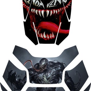 Laminated Canam Ryker Spiderman Venom 002 Front Nose Hood Deck and Frunk Combo