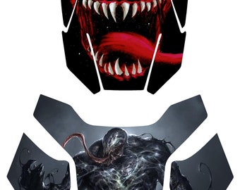 Laminated Canam Ryker Spiderman Venom 002 Front Nose Hood Deck and Frunk Combo