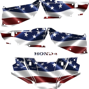 Laminated Honda Pioneer 1000-5 Limited American Flag Wrap Read Description