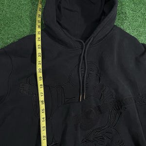 True Religion Svart Hoodie Herr Stor Buddha World Tour Pullovertröja - L bild 4