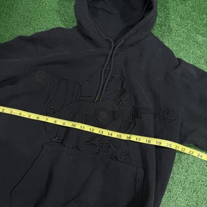 True Religion Svart Hoodie Herr Stor Buddha World Tour Pullovertröja - L bild 3