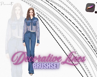 80+ Procreate Brushes for Clothing Mockups – Ultimate Stitching, Shading & Detail Set for Fashion Designers
