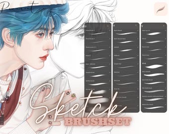 Procreate用ソフトスタイルブラシ、ソフト描画ブラシ、キャラクターブラシ