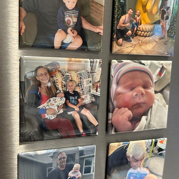 Custom Photo Magnets, Fridge Decal, Fridge Magnets, Personalized Refrigerator Magnet, Picture Magnet, Save the Date, Gift for Mom, Family