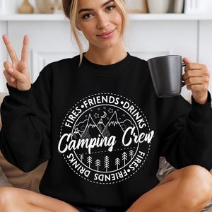 Camping Crew Sweatshirt, Outdoor Adventure Sweatshirt, Gifts for Campers