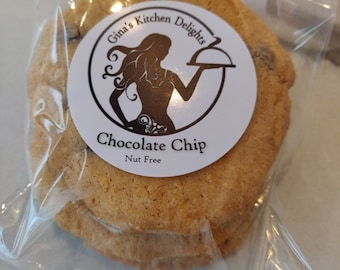 3-Pack of Gina's Gluten-Free Vegan Chocolate Chip Brown Sugar Cookies - Our Bakery is Egg Free, Dairy Free, Gluten Free, & Peanut Free!