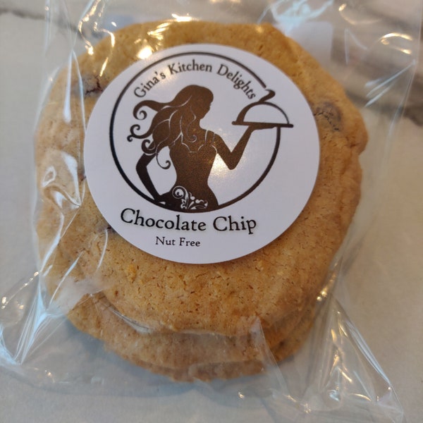 3-Pack of Gina's Gluten-Free Vegan Chocolate Chip Brown Sugar Cookies - Our Bakery is Egg Free, Dairy Free, Gluten Free, & Peanut Free!