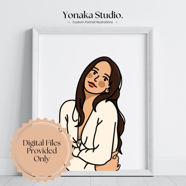 Custom Cartoon Portrait, Cartoon Portrait, Custom Illustration, Birthday Gift, Personalized Portrait, Photo Illustration, Digital Portrait