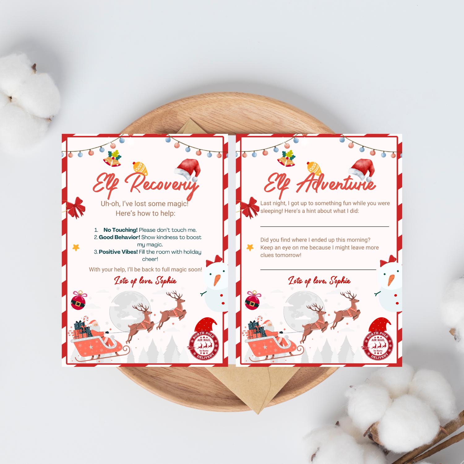 Canva Editable Elf Letter Bundle Elf Arrival Letter Goodbye Letter Elf ...