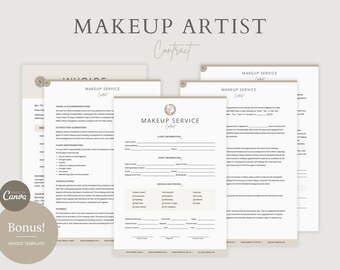 Makeup Artist Service Contract Template – Customizable MUA Form (Digital Download)