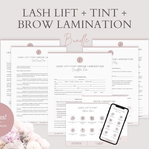 Bewerkbare wimpertoestemmingssjablonen, wenkbrauwlaminering, wimperlift, tintformulieren, technisch advies voor wenkbrauwwimpers, schoonheidsspecialisteformulieren, wimperformulieren