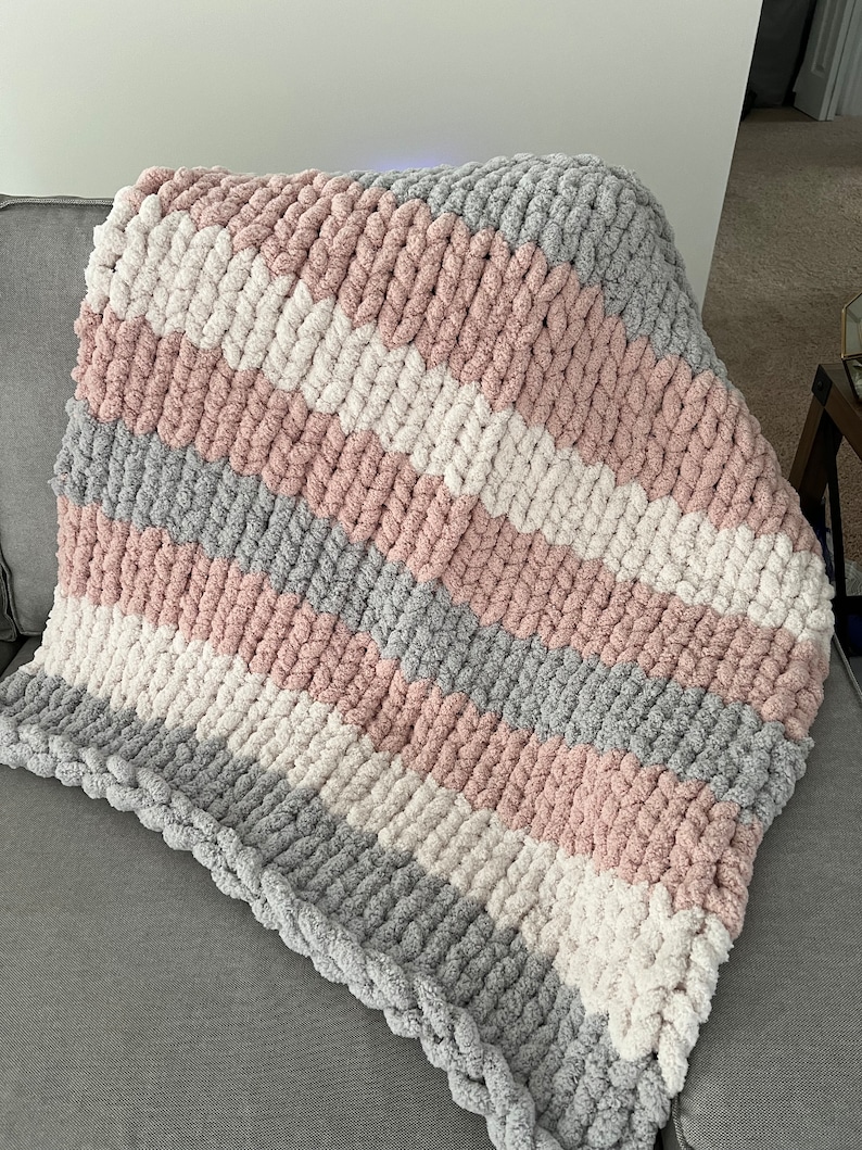 Chunky Knit Baby Blanket Etsy