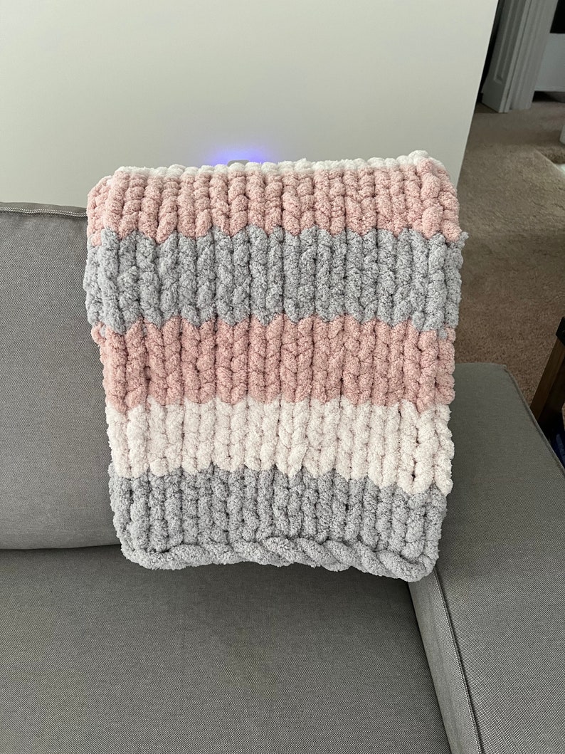 Chunky Knit Baby Blanket Etsy