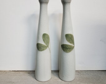 White Lotus Porcelain Flower Vase, Set of 2 (Last Pair)