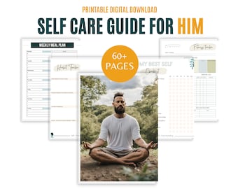 Men's Self-Care Journal: Mental Health Workbook, 60+ Pages (Digital Download)