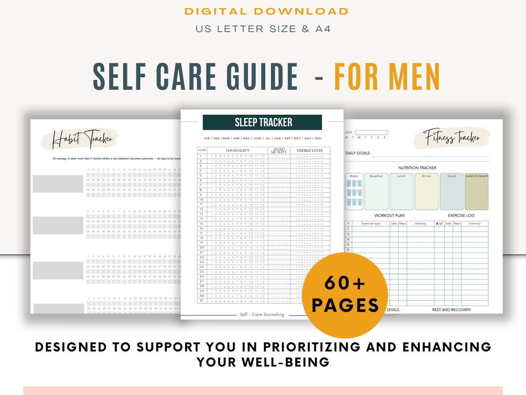 Men's Self Care Journal: Mental Health Workbook (PDF) - Etsy