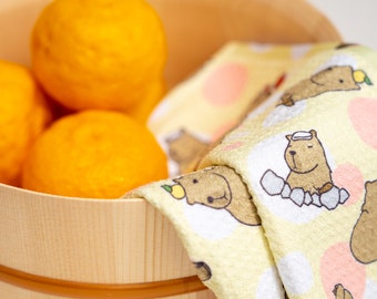 Japanese Kawaii Capybara Animal Microfiber Kitchen Towel