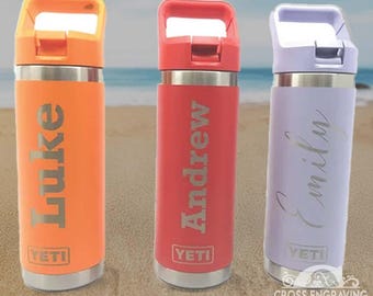 Custom Yeti 18 oz Water Bottle, Personalized Name