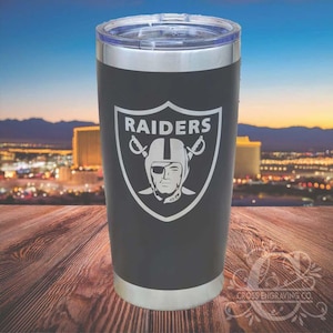 Vaso premium de los Raiders de Las Vegas