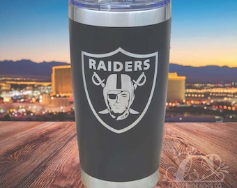 Laser Engraved Las Vegas Raiders Yeti Tumbler (20 or 30 oz)