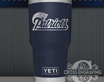 Custom 20/30oz Laser Engraved New England Patriots YETI (TM)