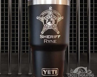 Sheriff Badge with Name Tumbler