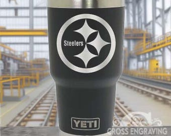 20oz Pittsburgh Steelers Custom Engraved Travel Mug - Etsy