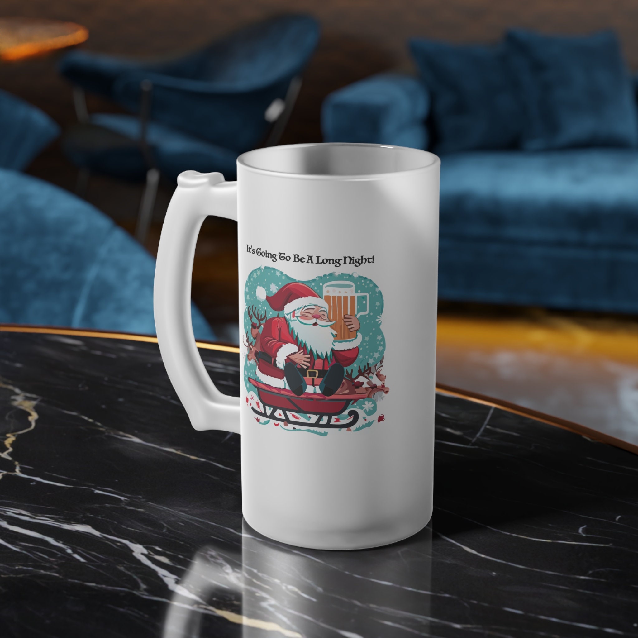 Vintage Christmas Movies and Chill Frosted Iced Coffee Cup for The Holidays - Tumbler with Lid and Straw from BluChi