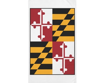 Drapeau du Maryland - Serviette en vison-coton pour bain / piscine / plage