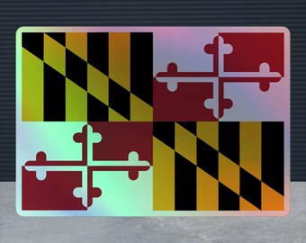 Maryland vlag holografische sticker