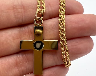 Krippensteine Tischlerkreuz - Gold Finish