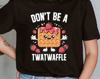 Camiseta divertida de Twatwaffle, para amantes de los waffles, sarcástica, con un bonito estampado de waffles, divertida camiseta de comida, regalo para hombres y mujeres amantes de los waffles.