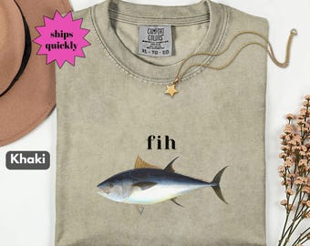 Fish Comfort Colors TShirt Fih Funny Fish Meme Tee Stupid Meme Shirt Gen Z Gift, Stupid Shirt, Funny Meme Shirt for Men and Women