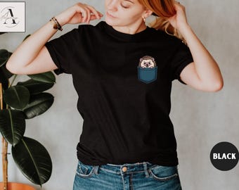 Pocket Hedgehog Shirt, Cute Hedgehog Graphic Tee, Pet Lover tshirt, Animal Lover Gift, Pet Lover Gift, Hedgehog Lover Gift for Men and Women